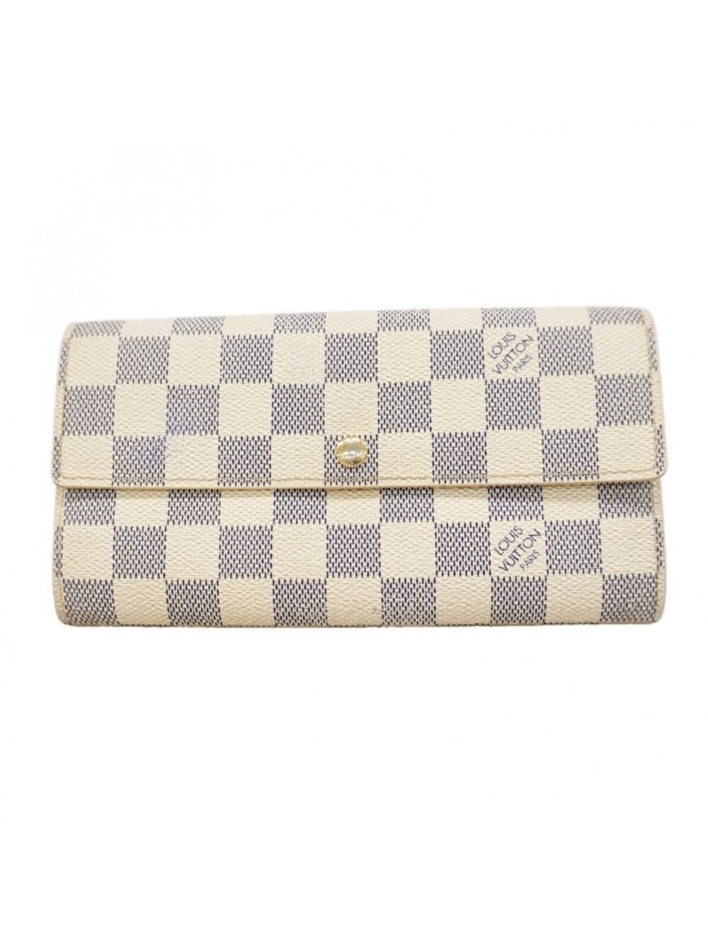 Louis Vuitton Wallet Damier Azur Portefeuille Sarah White